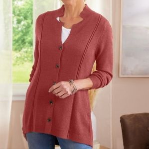 Soft Surroundings women's Liesel buttons front sweater cardigan size L